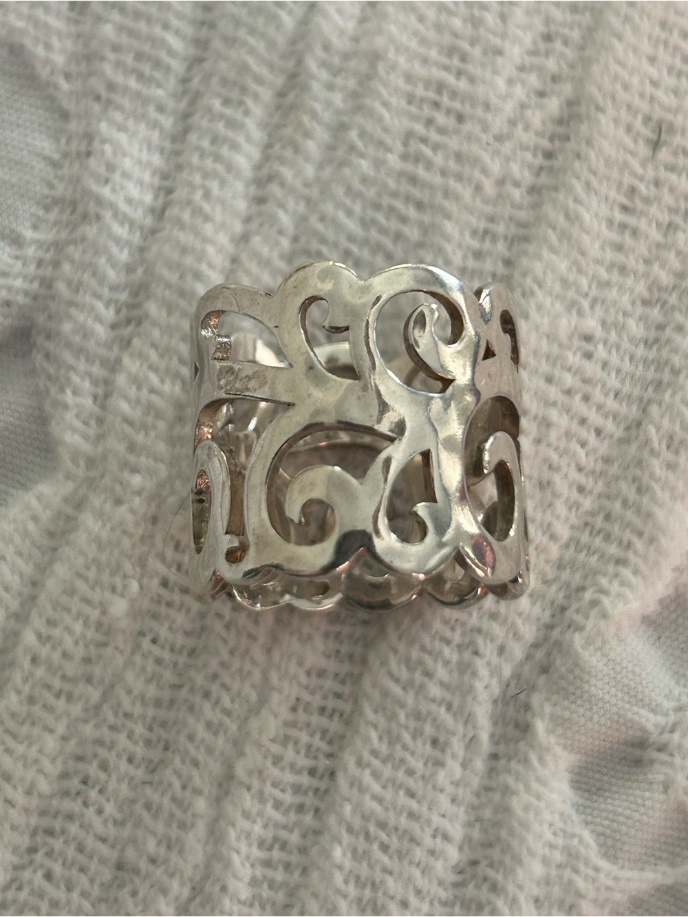 Silpada 6.5 Retired “Eden" Scroll Band Ring (Style R3269). Sterling Silver .925